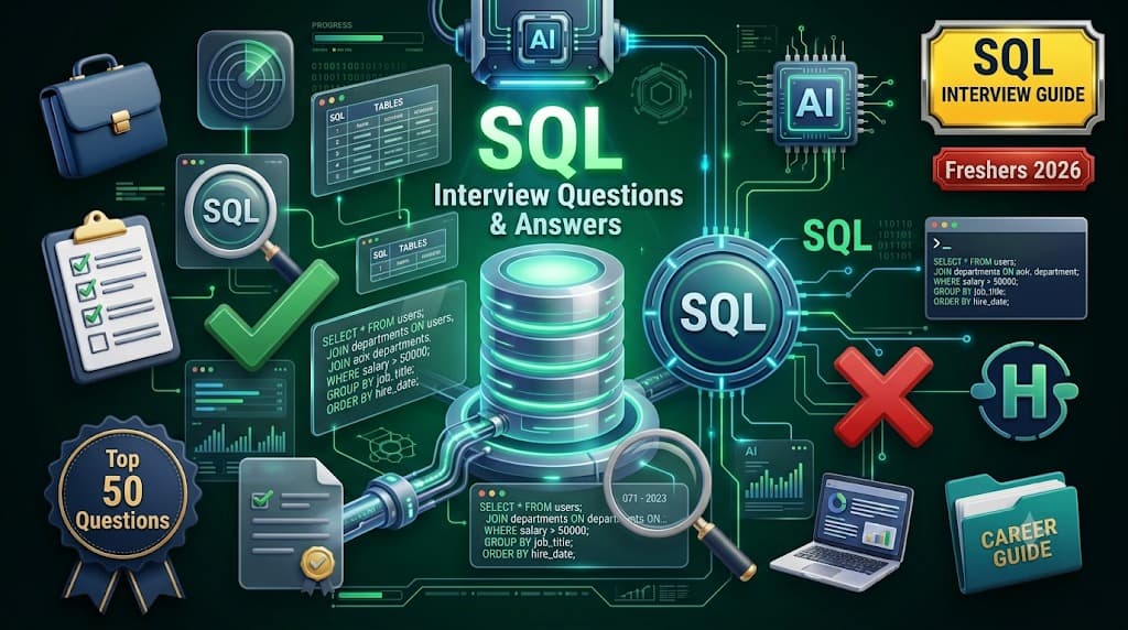 SQL Interview Questions and Answers for Freshers 2026